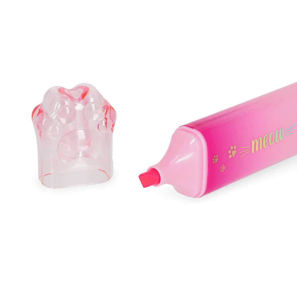 Markeerstift Meow Highlighters Kitty Paw - Pink - Schrijfwaren Legami - In den Olifant