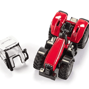Massey Ferguson tractor met aanhanger 1:87 - Speelvoertuigen Siku - In den Olifant