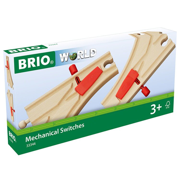 Mechanische spoorwissels - set van 2 - Treinsporen en accessoires Brio - In den Olifant
