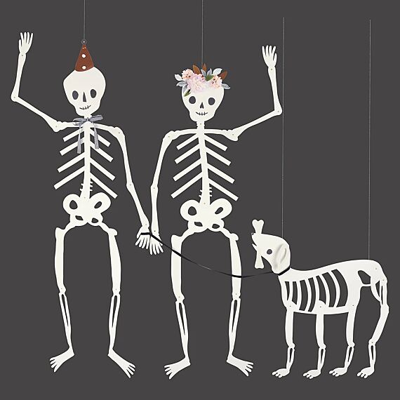 Halloween Decoratie Giant Jointed Skeletons - Set Van 3