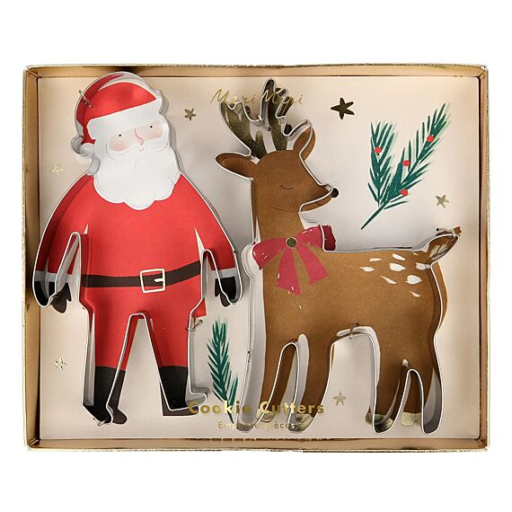 Uitsteekvormen Santa & Reindeer Cookie Cutters - Set Van 2