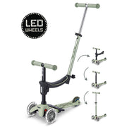 Meegroei step Micro Mini2Grow 4in1 step 2.0 LED groen - 1 tot 6 jaar - Steppen Micro Mobility - In den Olifant