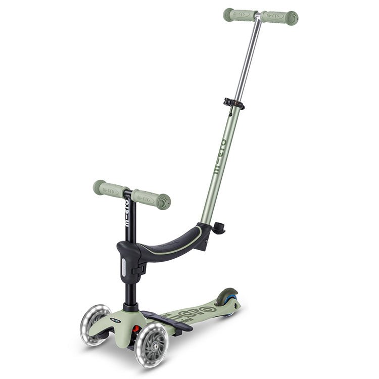 Meegroei step Micro Mini2Grow 4in1 step 2.0 LED groen - 1 tot 6 jaar - Steppen Micro Mobility - In den Olifant