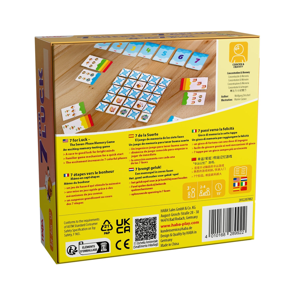 Memory spel - 7 for Luck - Memo en domino Haba - In den Olifant