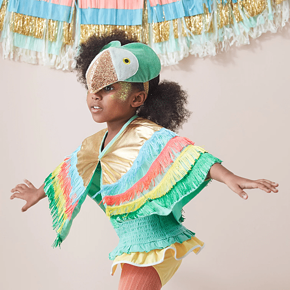 Verkleedset | Parrot Fringed Cape Dress Up