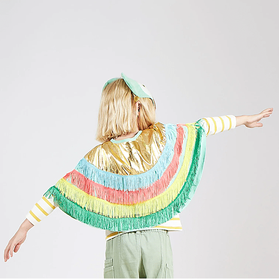 Verkleedset | Parrot Fringed Cape Dress Up