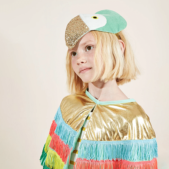 Verkleedset | Parrot Fringed Cape Dress Up