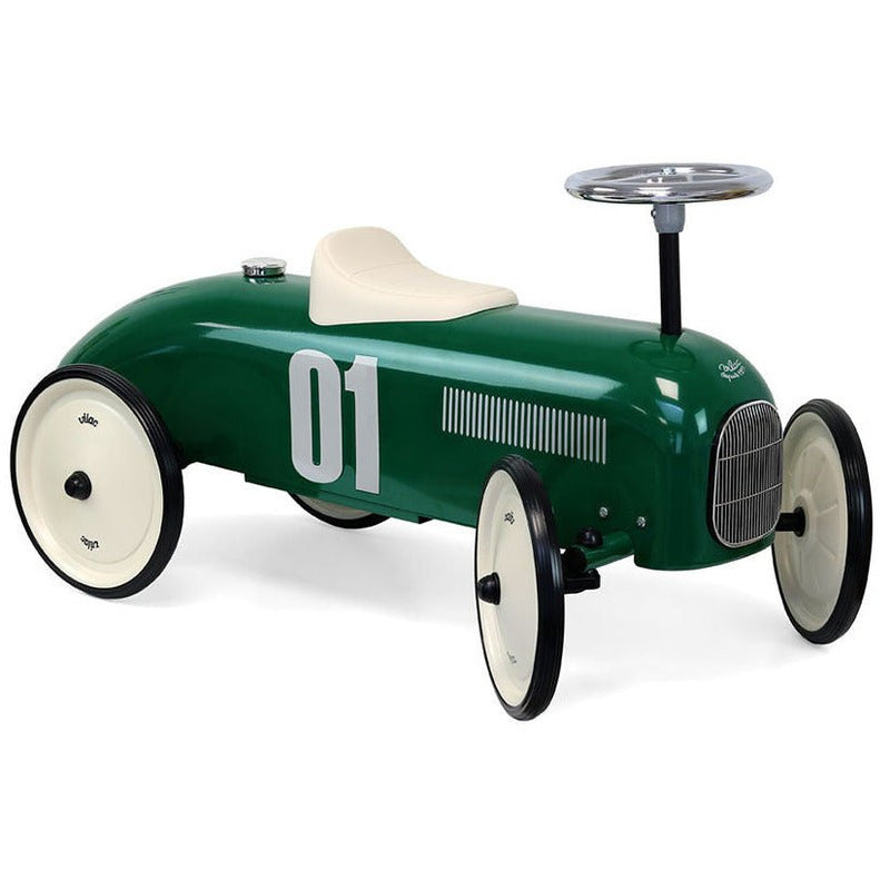 Metalen loopwagen British Green Vintage Car - Onaf Vilac - In den Olifant