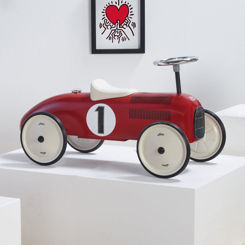 Metalen Loopwagen Vintage Rood - Vierwielers Vilac - In den Olifant