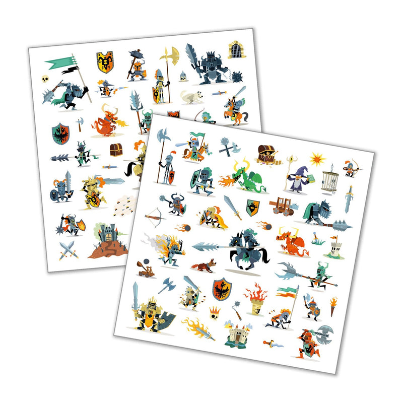 Metallic stickers Ridders - set van 160 - Stickers en stickersets Djeco - In den Olifant