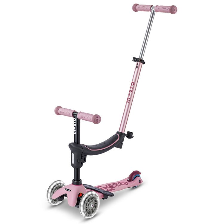 Micro Mini2Grow 4in1 step 2.0 LED roze - Steppen Micro Mobility - In den Olifant