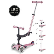 Micro Mini2Grow 4in1 step 2.0 LED roze - Steppen Micro Mobility - In den Olifant