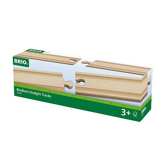 Middellange Rechte Rails - Treinsporen en accessoires Brio - In den Olifant