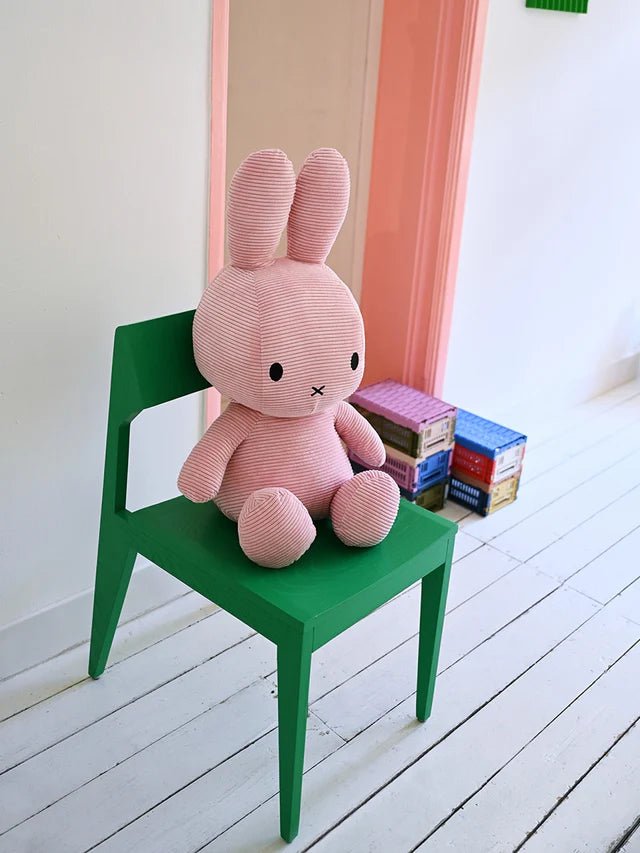 Miffy ECO Corduroy Pink - 70 cm - Konijnen Bon Ton Toys - In den Olifant