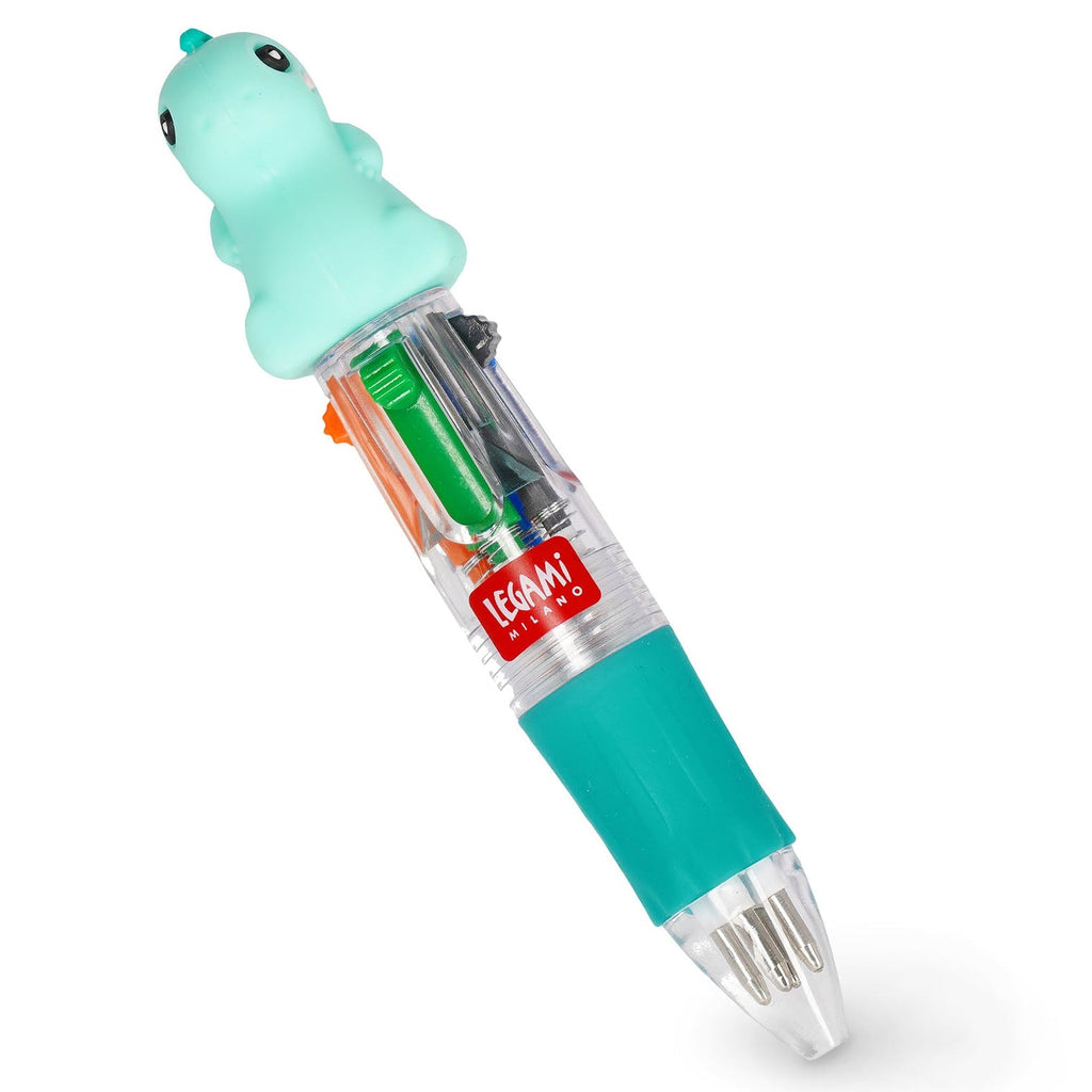 Mini 4 - colour Ballpoint Pen - Mini Magic Rainbow - Dino - Schrijfwaren Legami - In den Olifant