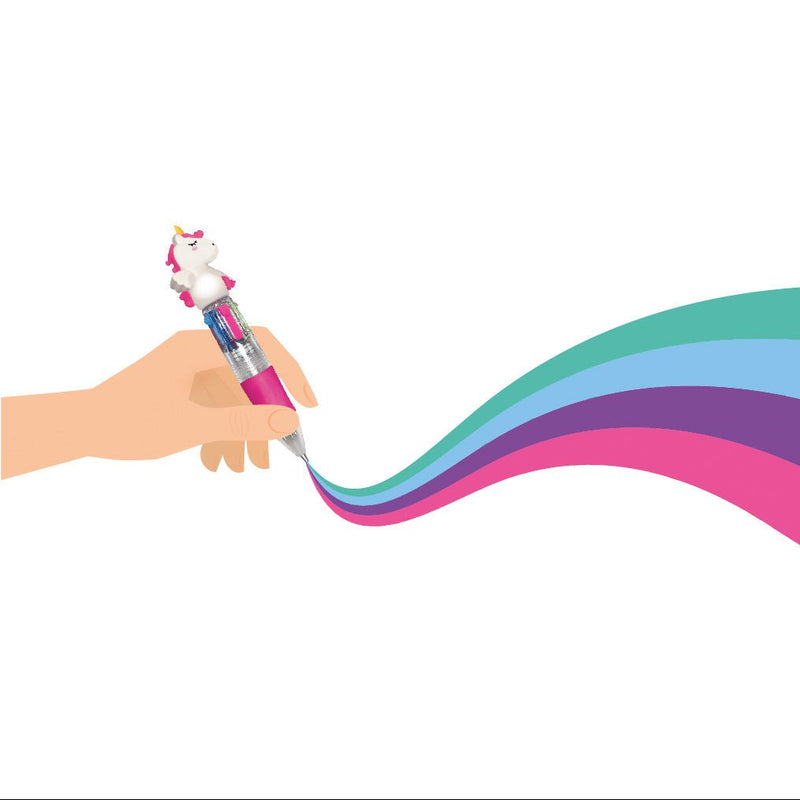 Mini 4 - colour Ballpoint Pen - Mini Magic Rainbow - Unicorn - Schrijfwaren Legami - In den Olifant