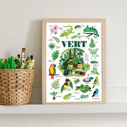 Mini Discovery Poster + 30 Stickers Green | 3 - 8 Jaar - Stickers en stickersets Poppik - In den Olifant