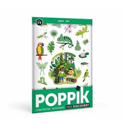 Mini Discovery Poster + 30 Stickers Green | 3 - 8 Jaar - Stickers en stickersets Poppik - In den Olifant