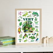 Mini Discovery Poster + 30 Stickers Green | 3 - 8 Jaar - Stickers en stickersets Poppik - In den Olifant