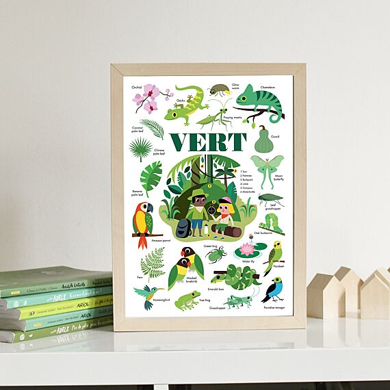 Mini Discovery Poster + 30 Stickers Green | 3 - 8 Jaar - Stickers en stickersets Poppik - In den Olifant