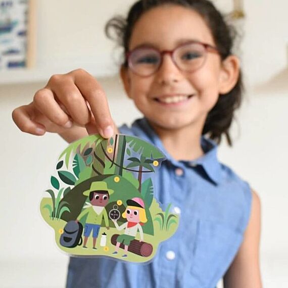 Mini Discovery Poster + 30 Stickers Green | 3 - 8 Jaar - Stickers en stickersets Poppik - In den Olifant