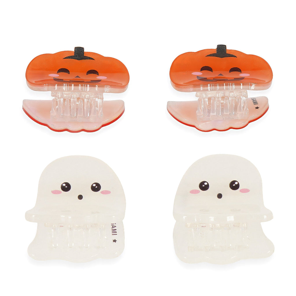 Mini haarspeldjes Clip Me Up! Spook + Pompoen - set van 4 - Haarspeldjes en diadeems Legami - In den Olifant