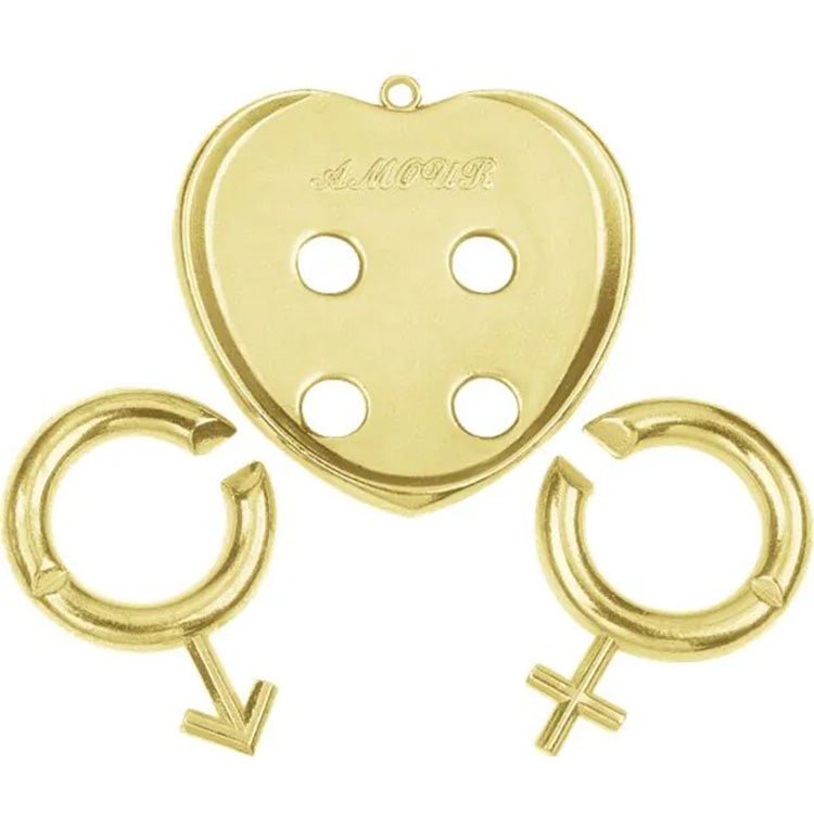 Mini Huzzle Cast Puzzle - Amour***** (gold) - Breinpuzzels en tangram Eureka - In den Olifant