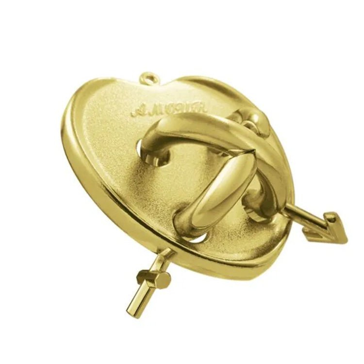 Mini Huzzle Cast Puzzle - Amour***** (gold) - Breinpuzzels en tangram Eureka - In den Olifant