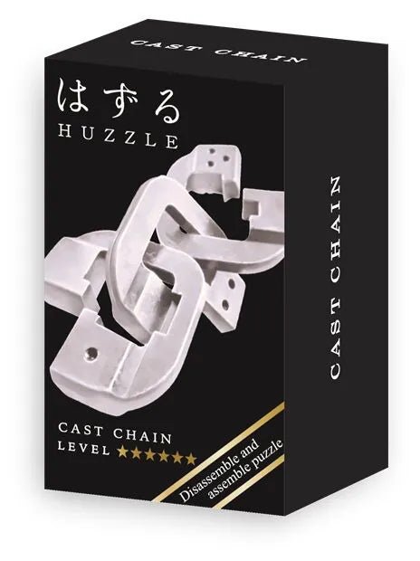 Mini Huzzle Cast Puzzle - Chain****** (silver) - Breinpuzzels en tangram Eureka - In den Olifant