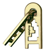 Mini Huzzle Cast Puzzle - Keyhole**** (gold) - Breinpuzzels en tangram Eureka - In den Olifant