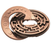 Mini Huzzle Cast Puzzle - Laby***** (Antique Copper) - Breinpuzzels en tangram Eureka - In den Olifant