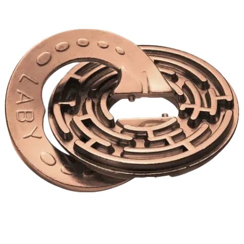 Mini Huzzle Cast Puzzle - Laby***** (Antique Copper) - Breinpuzzels en tangram Eureka - In den Olifant