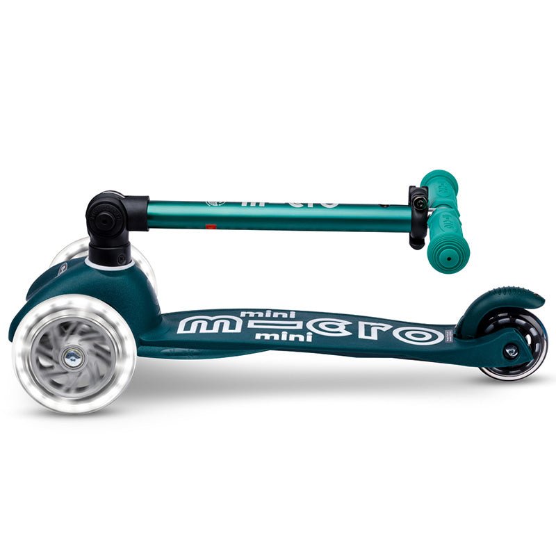 Mini Micro Deluxe Vouwbare step met 3 wielen ECO LED Groen - 2 tot 6 jaar - Steppen Micro Mobility - In den Olifant