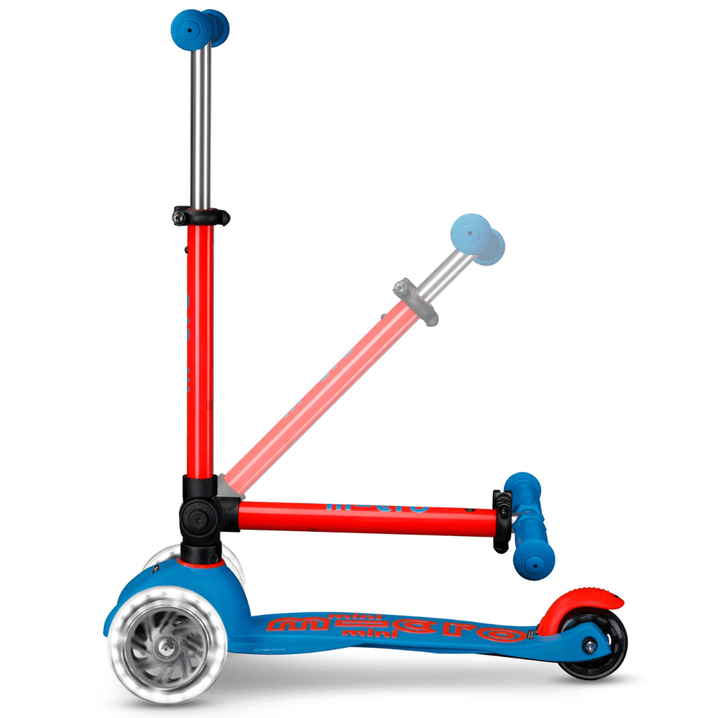 Mini Micro Foldable LED blauw/rood - 2 tot 5 jaar - Steppen Micro Mobility - In den Olifant