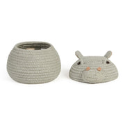 Mini opbergmandje Henry The Hippo - 15 cm - Opbergers Lorena Canals - In den Olifant