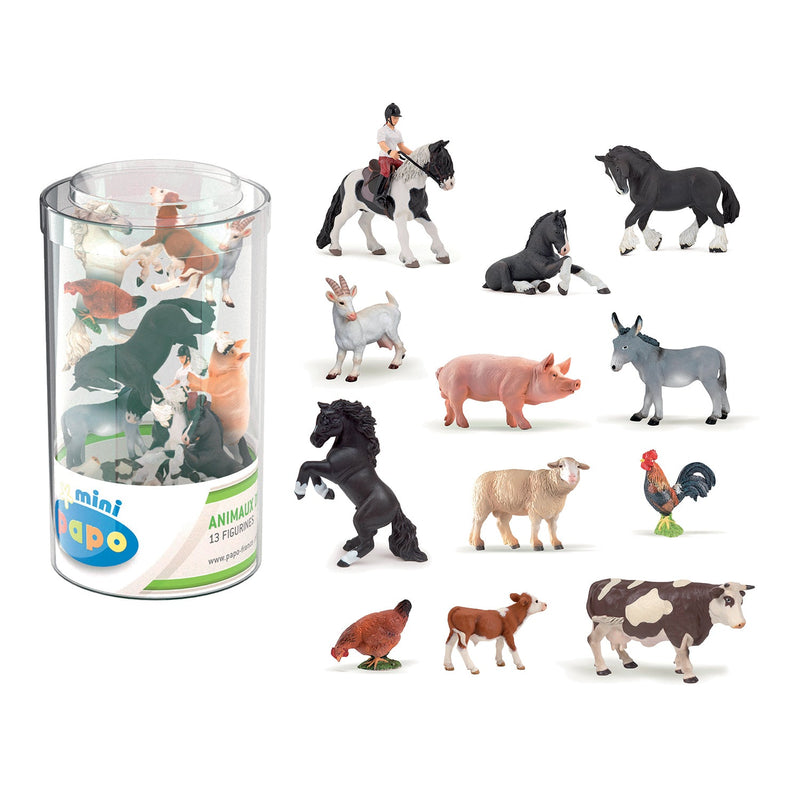 Mini Plus Boerderij - set van 12 - Speelfiguren Papo - In den Olifant