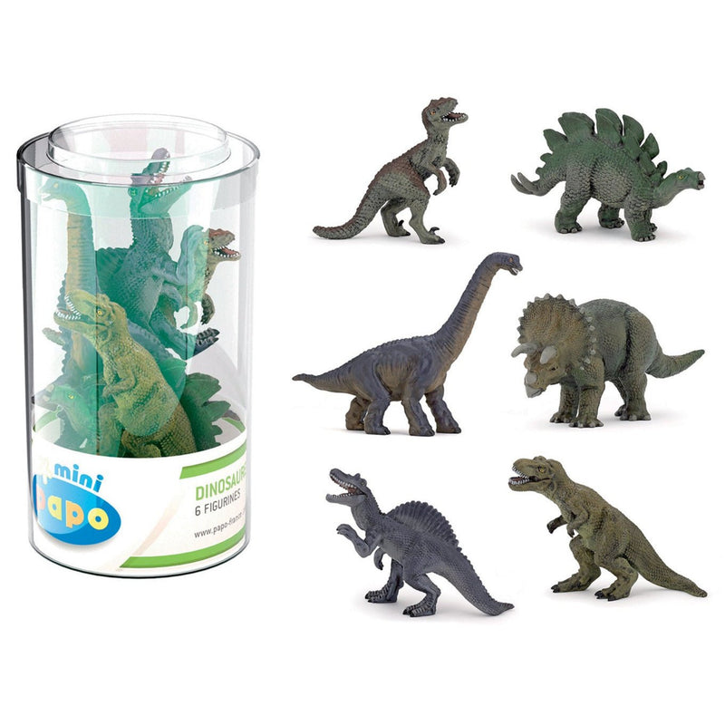 Mini Plus Dinosaures Lot 1 - set van 6 - Speeldieren Papo - In den Olifant