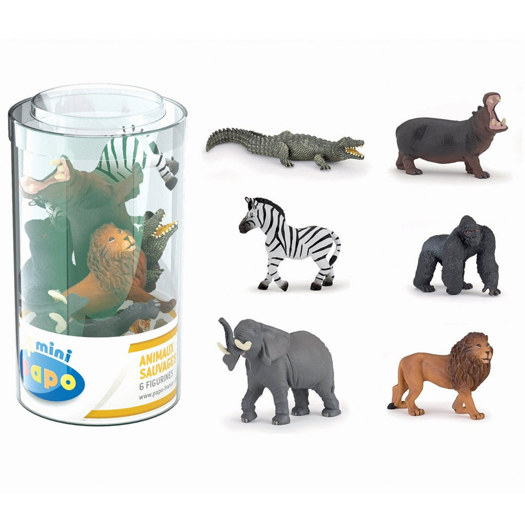 Mini Plus Wild Set 1 - set van 6 - Speelfiguren Papo - In den Olifant