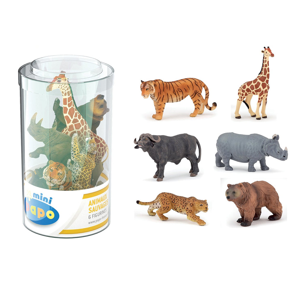 Mini Plus Wild Set 2 - set van 6 - Speelfiguren Papo - In den Olifant