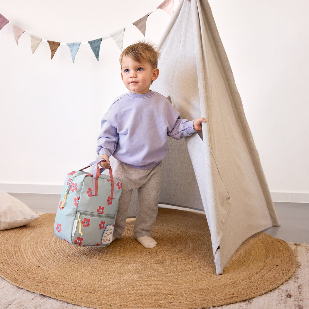 Mini Square Backpack Happy Trails Flower - Rugzakken Lässig - In den Olifant