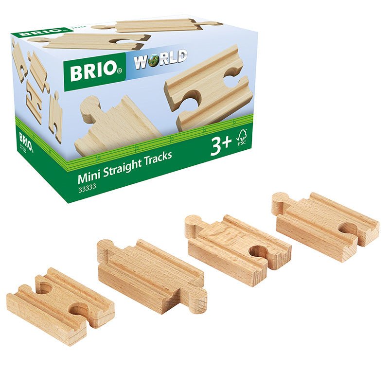 Mini Straight Tracks Uitbreidingsset - 4 onderdelen - Treinsporen en accessoires Brio - In den Olifant