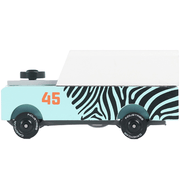 Mini Zebra Drifter (D317) 8,9X3,8X3Cm, Wooden Diecast, In - Speelvoertuigen Candycar - In den Olifant