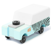 Mini Zebra Drifter (D317) 8,9X3,8X3Cm, Wooden Diecast, In - Speelvoertuigen Candycar - In den Olifant