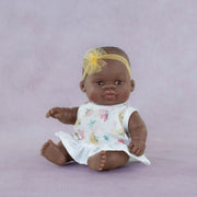 Miniland babypop Afrikaans meisje My Friends & Me - 21 cm - Babypoppen Miniland - In den Olifant