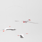 Mobiel n° 001 - Lucky Storks - Mobielen Flensted Mobiler ApS - In den Olifant