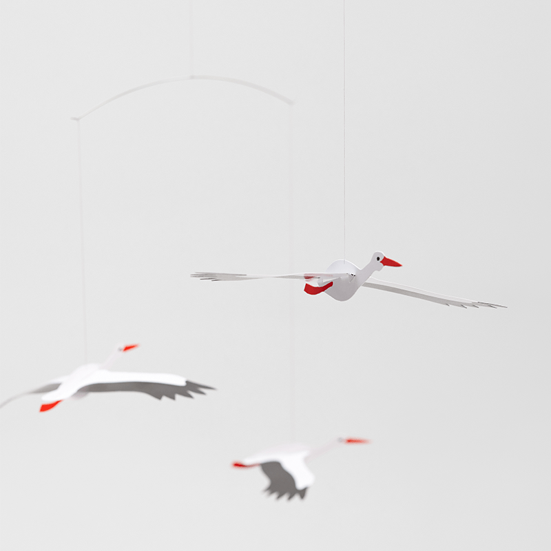 Mobiel n° 001 - Lucky Storks - Mobielen Flensted Mobiler ApS - In den Olifant