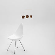 Mobiel n° 71 - Baby Elephants 3 Wood - Mobielen Flensted Mobiler ApS - In den Olifant