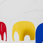 Mobiel n° 71 - Elephant Party Red, Blue & Yellow - Mobielen Flensted Mobiler ApS - In den Olifant