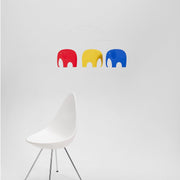 Mobiel n° 71 - Elephant Party Red, Blue & Yellow - Mobielen Flensted Mobiler ApS - In den Olifant