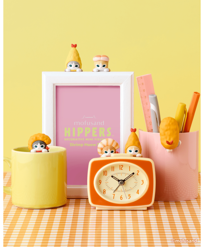 Mofusand Hippers Shrimp Meow serie - Verzamelfiguren Sonny Angel - In den Olifant
